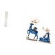 thumbnail image 5 of Pantalla de lámpara de papel para sala de estar con escultura de reno, estatua de resina, decoración artística, cubierta de lámpara de pie y figuras d, 5 of 8