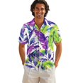 thumbnail image 3 of KUIFORTI Hawaii Matching Couple Outfits Tropical Leaf Breathable Couple Matching Outfits Men’s Hawaiian Shirt Soft and Comfortable Quick-dry for Summer Vacation Trip, 3 of 7