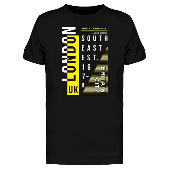 London City Typography Graphic Tee Men's -Image by Shutterstock