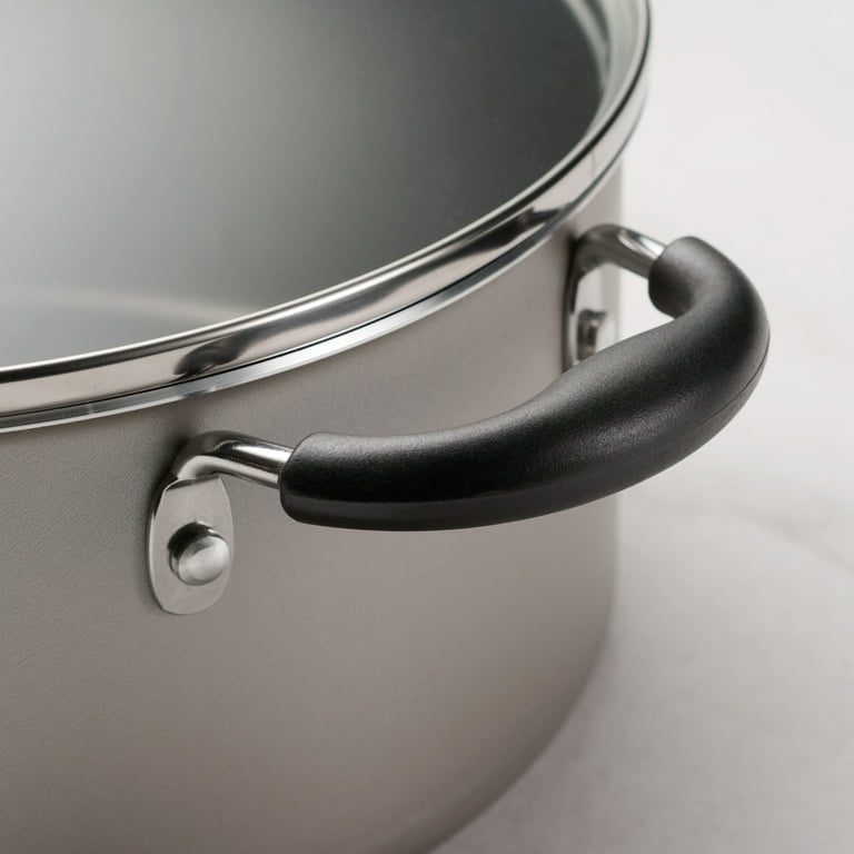 Non-Stick Cookware Set 9-PC Aluminum Nonstick Pots Pans Glass Lids Cooking  Tan