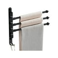 thumbnail image 1 of Swivel Out Towel Racks with Hooks 3-Bars Foldable Arms Bath Towel Hanger Wall Mount Towel, 1 of 8