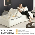thumbnail image 4 of TesNus 139 Inch Modular Sectional Sofa Set Beige Fluffy Chenille Deep Seat 4 Seat Couch for Living Room Office, 4 of 9