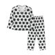 thumbnail image 1 of Fotbe Soccer Conjunto de Pijama de Manga Larga para Mujer con Estampado, Ropa de Dormir de 2 Piezas, Conjunto de Casa Suave y Cómodo con Bolsillos-Large, 1 of 7