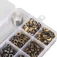 thumbnail image 3 of 4mm Grommet Eyelet Kit 4 Colors 280 Sets Grommets Eyelets with 3 Pieces Install Tool Kit Eyelets Tool Kit for Decorating-KEEW, 3 of 4