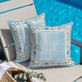 thumbnail image 4 of Throw Pillow Covers, Teal Blue Coastal Decorative Throw Pillow Covers 18x18 Inch, Vintage Summer Beach Coral Shell Starfish Square Linen Pillow Cases for Couch/Living Room/Sofa, 4 of 9