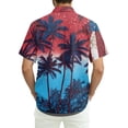 thumbnail image 6 of Youpwaven Men's USA 250th Anniversary Hawaiian Shirt, Patriotic American Flag & Palm Tree Graphic Short Sleeve Button Down, Summer Independence Day Tropical Top M-3XL, 6 of 6
