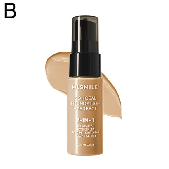 20ml Waterproof Foundation - 6 Shades, High Coverage, Sweatproof, Non-Clogging Formula