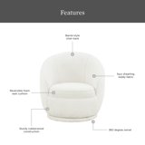 Free Shipping! Better Homes & Gardens Kids Swivel Chair Cream Faux Shearling 360-Degree Rotation - Walmart.com