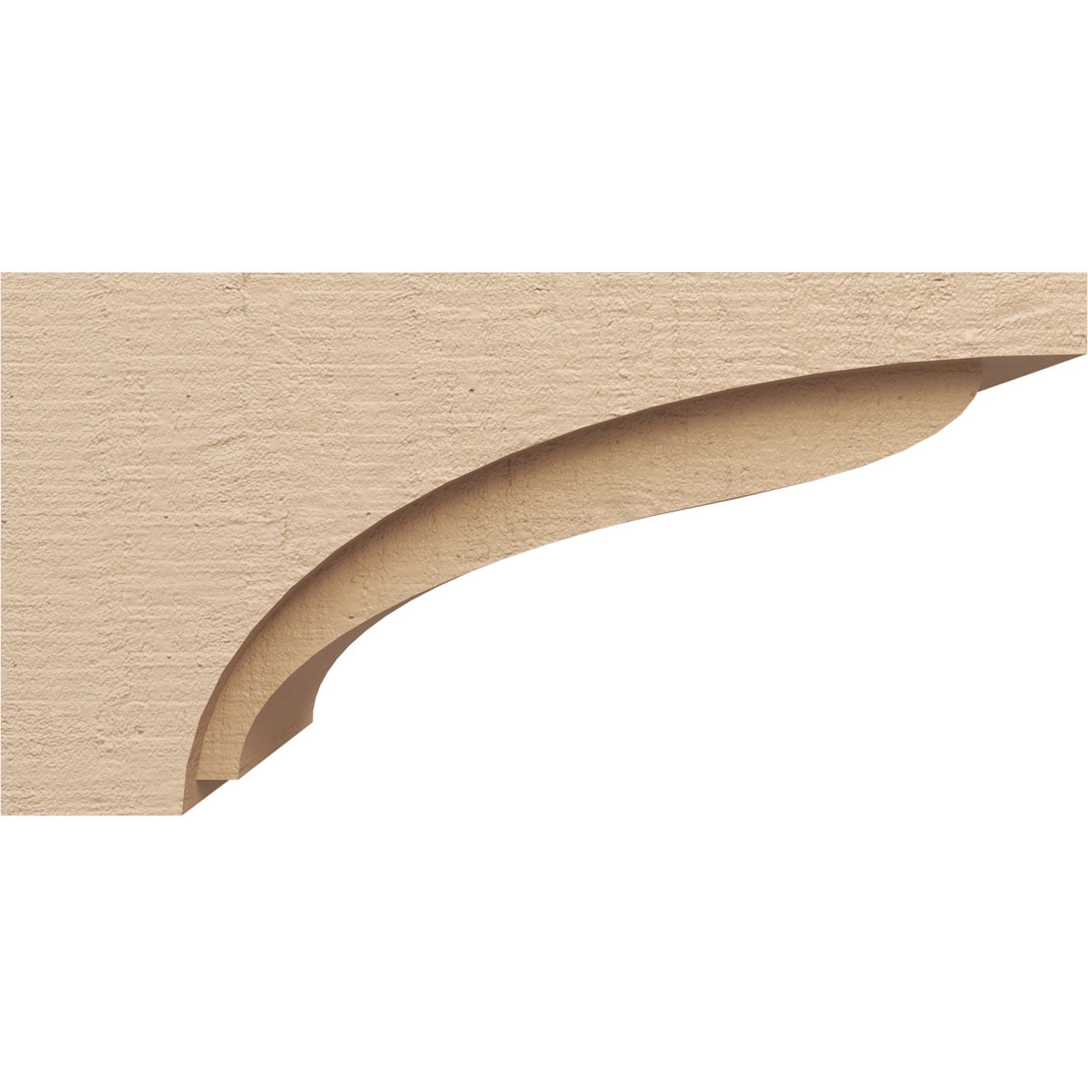 11"W x 22"D x 11"H Wide Helena Rough Cedar Woodgrain TimberThane Corbel, Primed Tan