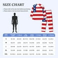 thumbnail image 4 of Balery America Flags3 Pijama para Hombre de Dos Piezas con Manga Larga, Conjunto de Dormir y Descanso Suave con Bolsillos-Small, 4 of 7