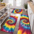 thumbnail image 2 of Colorful Rainbow Tie Dye Spiral Pattern Kitchen Rugs Sets Of 3,Kitchen Runner Rugs Non Skid Washable,Decorative Kitchen Floor Mats for Kitchen,Sink,Laundry,17"x30"+ 17"x47" + 17"x59", 2 of 6