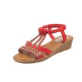 thumbnail image 1 of Summer New Arrival Korean Style Fashionable Fish Beak Set Feet Wedge Heel Fashionable Casual Large Size Bohemian Rhinestone  Sandals, 1 of 7