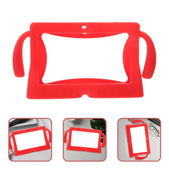 Worgeous  7 Inch Tablet for Kids Case Big Red Silicone Sleeve Children