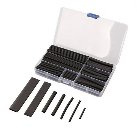 Heat Shrink Suite with Adhesive for Electrical Protection Black PE 150pcs