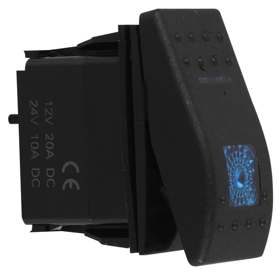 OUNONA Black 12V Rocker Switch for Rv with LED Light and 5 Pin Terminal Durable Pa66