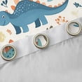 thumbnail image 4 of Feelyou Cartoon Dinosaur Boys Blackout Curtains Set of 2 (52x84 Each), Jungle Leaf Botanical Window Curtains, Kawaii Rainbow Print Curtains and Drapes, Black Out Curtains Decor, 4 of 6
