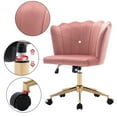 thumbnail image 4 of Duhome Home Office Chair Task Chair Velvet Swivel Pink 1 Pcs, 4 of 7