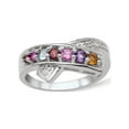 thumbnail image 2 of Personalized Crisscross Birthstone Ring in 14K Gold with Diamond Accents by Jewlster, 2 of 5