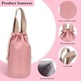 thumbnail image 3 of Linkidea Insulated Food Jar Storage Bag, Portable Drawstring Wrap with Hand Strap, Lunch Box Carrier for Food Can, Compatible with Thermos 24 oz & Simple Modern 16 oz & Stanley 18 oz (Pink), 3 of 6