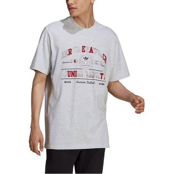 lucha Estresante mosaico Adidas Men's College Tee, Originals T-Shirts, Light Grey Heather, Medium -  Walmart.com