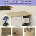 thumbnail image 6 of FFZ 44.49" Slim Av Media Stand Game Console Storage Cabinet 2 Drawers 3 Hooks Ps5 Xbox Antique, 6 of 14