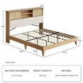 thumbnail image 2 of Rattan King Bed Frame with Headboard,Charging Station & Storage Shelves,Boho Rattan Bed King Size with Sliding Barn Door,Wood King Bed Foundation with Silent Slats&No Box Spring Needed,ship in 2 boxes, 2 of 9