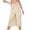 Beige, variant on OAVQHLG3B Womens Midi Skirt Solid Color High Waist High Slit Fashion Casual Loose Flowy Comfy Irregular Satin Long Skirt
