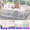 thumbnail image 7 of U Shaped Desk with Power Outlets & LED Lights & Monitor Stand, 126" Reversible Shaped Large Computer Desk with Storage Bag and Hooks, Pink, 7 of 7