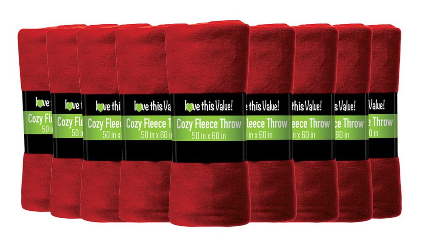 Fleece Throw Red Details about   Imperial Home 50 x 60 Inch Soft Cozy Fleece Blanket 