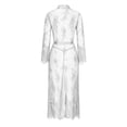 thumbnail image 4 of Birdeem Long Sheer Boudoir Wedding Kimono Floor Length Lace Bridal Bath Robe Lingerie, 4 of 10