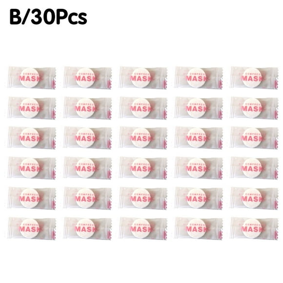 AYFFDIYI 30 Pcs Feuilles de Papier pour Masque Facial en Coton Compressé Bricolage Jetables Soins de la Peau Maquillage Outils Naturels