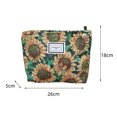 thumbnail image 3 of Bolso De Cosméticos Bolso de cosméticos con estampado de flores Bolso de almacenamiento portátil retro Suave para acampar (Estilo 1), 3 of 8
