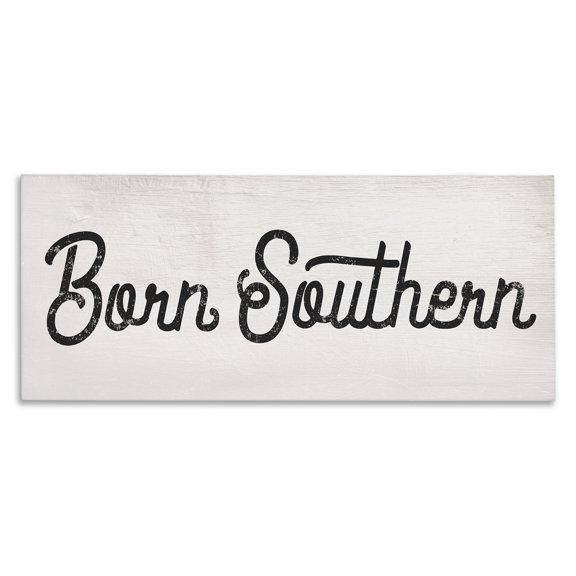 Stupell Industries Rustic Lodge Born Southern Quaint Country Phrase Retro Typography Canvas Art, 24 x 10, by Lil' Rue