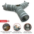 thumbnail image 6 of Kitty City Gray Pop-Up 3-Way Cat Tunnel with Catnip Toys, Expandable Playset for Cats & Kittens, 6 of 10