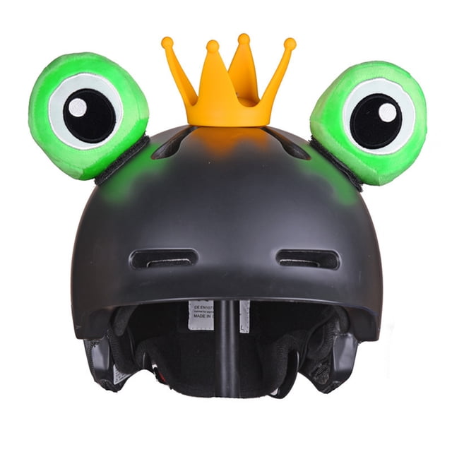 Accesorios para casco: Corona con ojos de rana y cintas para casco de esquí, motocicleta, snowboard (no incluye casco)