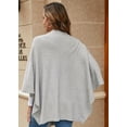 thumbnail image 4 of YooGuoGuo Women's Elegant Cross Shawl Soft Wrap Poncho Large Open Front Sweater for Spring Fall Winter, 4 of 6