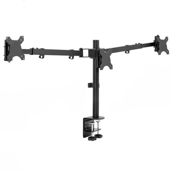 Triple Screen Adjustable Desk Mount for Ultrawide Monitors up to 38 Inches
