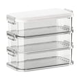 thumbnail image 2 of pstuiky Transparent Rectangular Food Storage Containers for Kitchen Snacks Dry Goods Grains Pulses Reusable Plastic Containers with Lids 1 Piece, 2 of 7