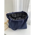 thumbnail image 5 of Alkepwun Women's Handbags Casual Lightweight Classic Retro Denim Tote Bag Everyday Versatile Solid-Color Underarm Tote Bags Travel Shopper Shoulder Handbag, 5 of 7