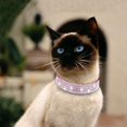 thumbnail image 6 of Mumup 1Pack Cat Collars,Rhinestone for Girl Cats Bling Kitten Flower Adjustable Breakaway Collar with Bell Soft Velvet Leather Collar for Puppy Small Dogs, 6 of 6