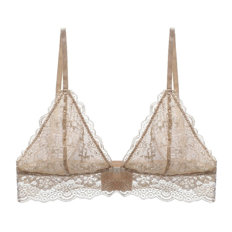 Lace Bralette With Extenders Thin Adjustable Strap Unpadded Cute Triangle  Bralette Lace Bra For Women