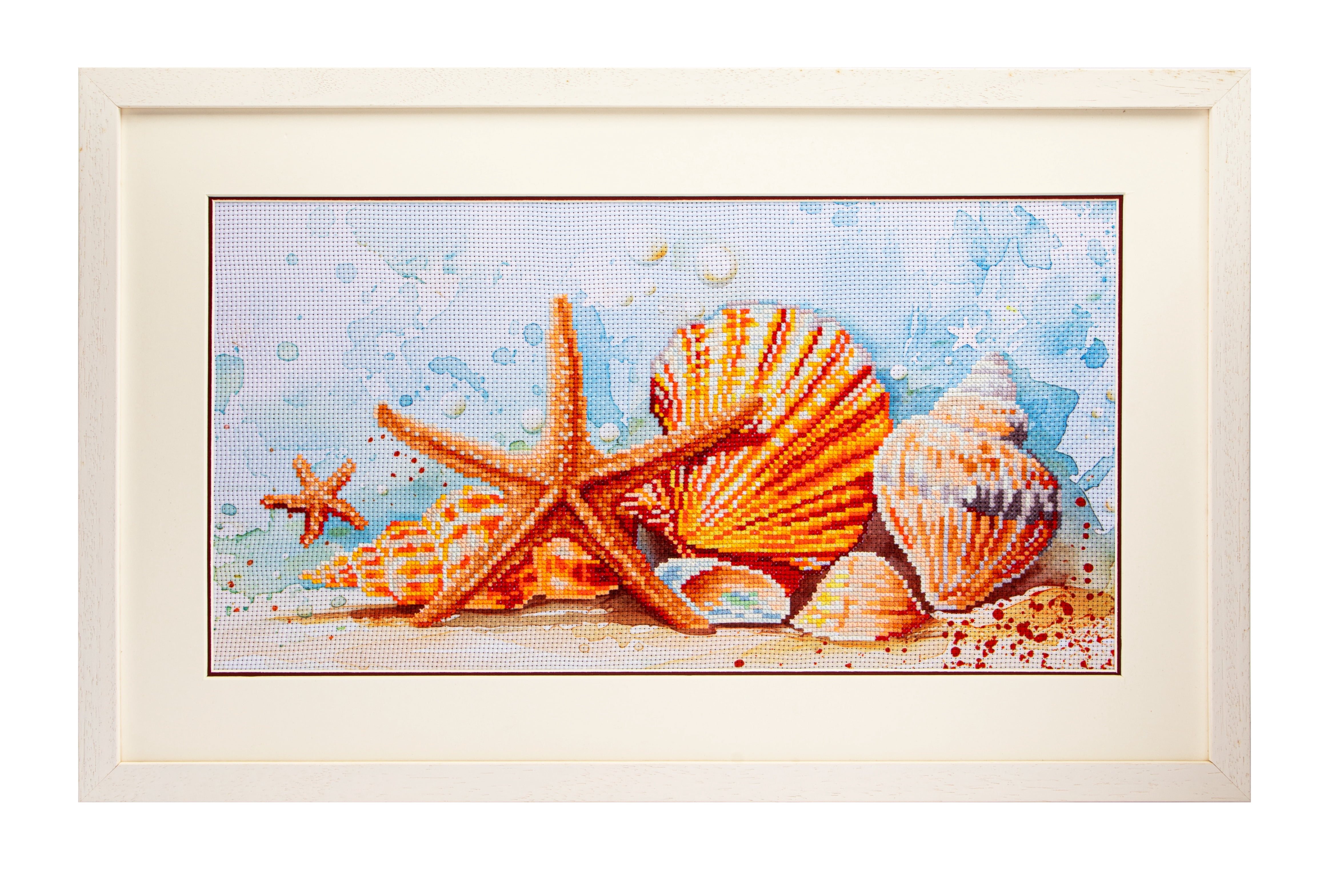 DIAMOND DOTZ® Seashells Special Edition No-Count Cross Stitch Kit