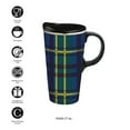 thumbnail image 3 of Evergreen Ceramic Travel Cup w/ Silicone Paint Handle, 17 OZ. w/Box, Green and Blue Plaid, 3 of 9