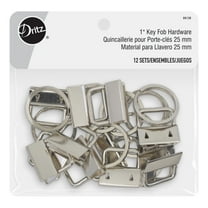 Dritz 1" Key Fob Hardware, 12 Sets, Nickel