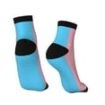 thumbnail image 2 of Breathable Athletic Socks Transgender Flag Cushioned Quarter Socks for Men Women, 2 of 7