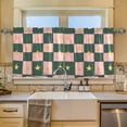 thumbnail image 2 of Yayeee Kitchen Curtains Tier Set of 2 Light Filtering 57"x24" Over Sink Window Panels, Pink Abstract, 2 of 7