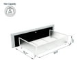 thumbnail image 6 of Queen Size Upholstered Platform Bed with Curved Stitched Tufted Headboard, 4 Drawers Storage, Wooden Slat Mattress Support, No Box Spring Needed, Ivory Boucle, 6 of 8