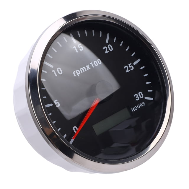 110mm 4-3/8in Tachometer 7 Color Backlight DC 9-32V 3000RPM Gauge Hour Meter Car Yacht RV Boat Truck
