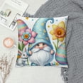 thumbnail image 2 of JEUXUS Short Plush Pillowcase (Universal 1) Printed on Both Sides Easter Gnome and Bunny Colorful Easter Egg White, 2 of 5
