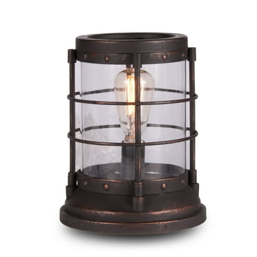 Scentsationals Wax Melt Warmer, Wax Warmer for Scented Wax Melts - Edison Collection Bronze - Candle Wax Melter for Fragrance Cubes and Tarts